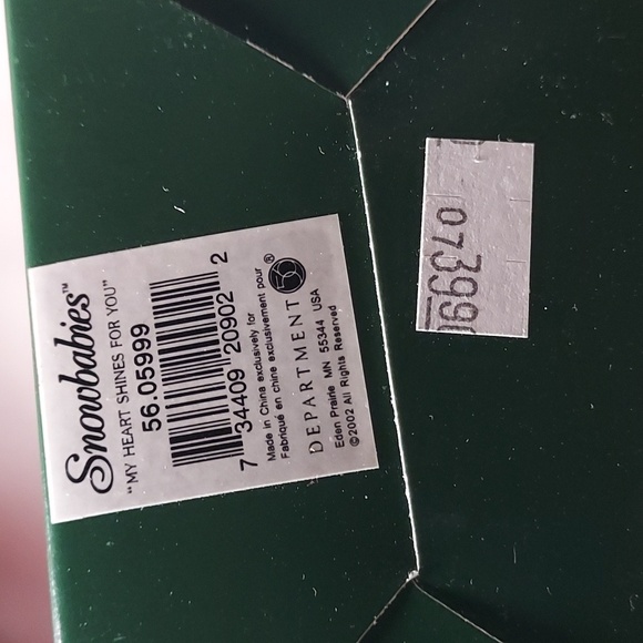 Vintage Retired 2002 Snowbabies "My Heart Shines For You" Retired Snowbabies - Picture 7 of 7